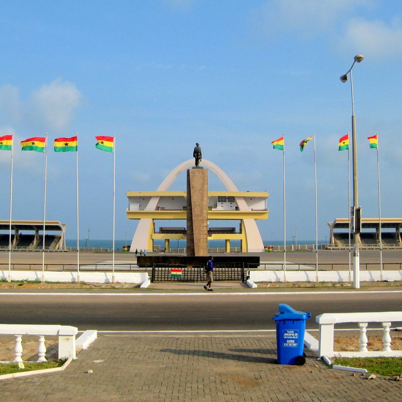 Coastal view of Accra, Ghana