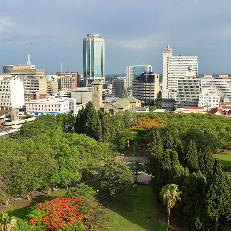 Harare cityscape, Zimbabwe